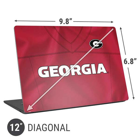 University of Georgia Red Jersey Universal Laptop 12in (9.8 x 6.8in) Skin